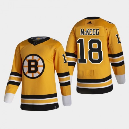 Boston Bruins Dresy Greg McKegg 18 2020-21 Reverse Retro Authentic - Pánské Boston Bruins Dresy Greg McKegg 18 2020-21 Reverse Retro Authentic - Pánské